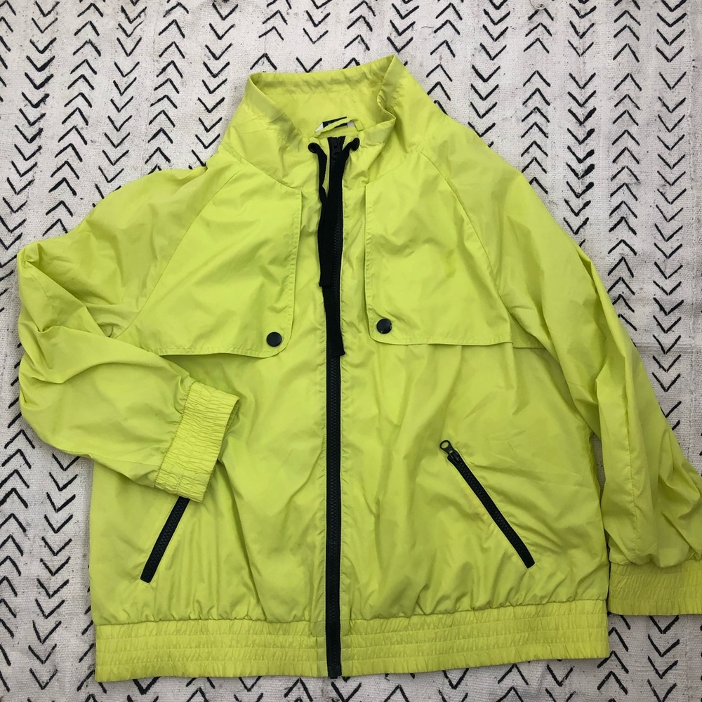 Nordstrom XL Athletic Jacket Neon Windbreaker